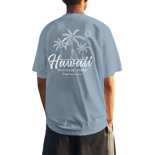 Tropical Palm Tree Graphic Oversized T-Shirt